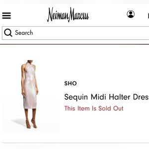 Blush / Pink Sequence Halter Translucent Dress